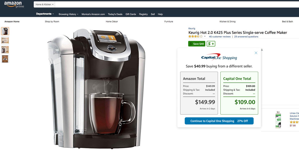 Amazon shopping site